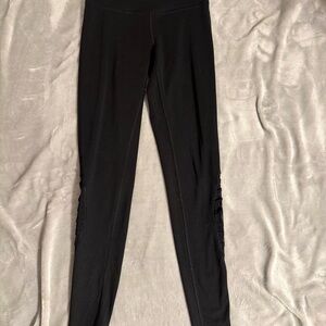 Champion Black Leggings with Logo Detail